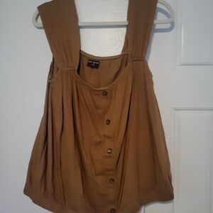 Lane Bryant Tan Sleeveless Blouse